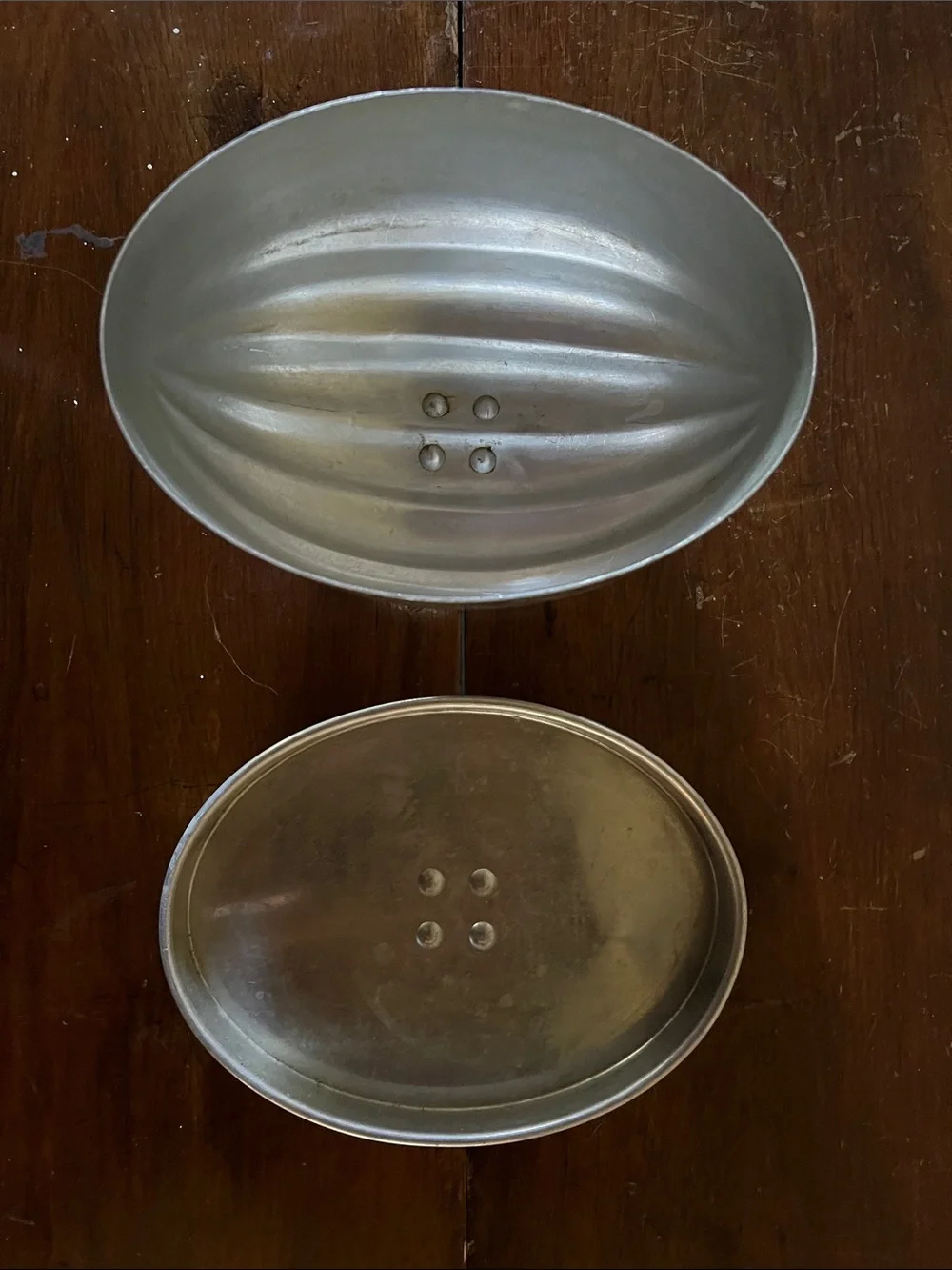 Steamed pudding or bread pudding pan mid 20th century